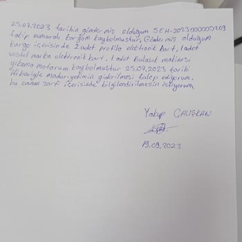 Sürat Kargo Göndermiş Olduğum Kargolar Kayıp