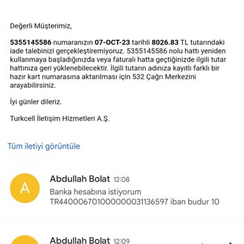 Turkcell Tl İadesi Yapmıyor
