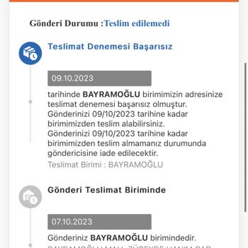 MNG Bayramoğlu Şubesi Şikayet!