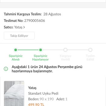 Trendyol Ürün Teslimat Gecikmesi