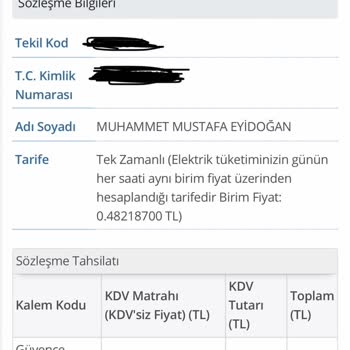 Sepaş Tek Zamanlı Tarife Mağduriyeti