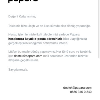 Papara'da Muhatap Bulamamak
