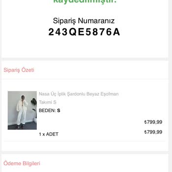 Oyku Wear İade Yapamıyorum Dönüş Sağlanmıyor