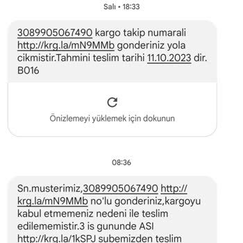 Antakya Aras Kargo Şubesi İsteğim Dışında Kargo İade Mesajı