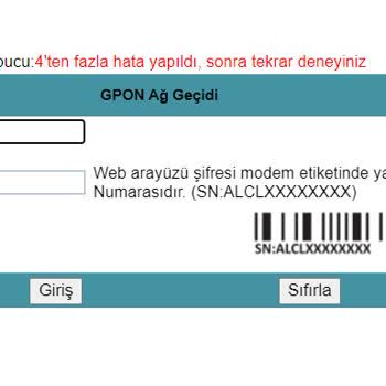 Vodafone Fibernet Modem Arızası