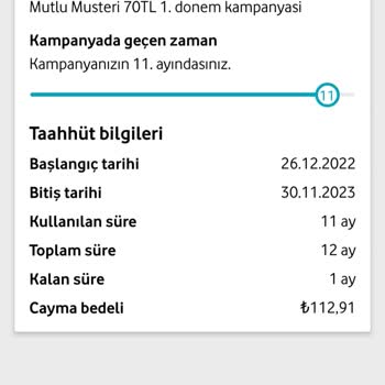 Vodafone Yüksek Tarife Ücreti!