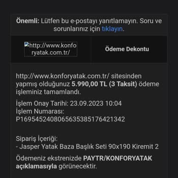 Konfor Mobilya Teslimat Yapılmaması Ve Hiçbir Şekilde Tarafıma Dönüş Olmaması