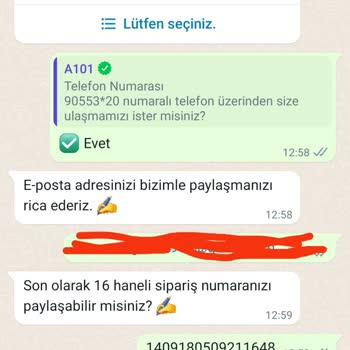 A101 İade Kodu Verilmemesi