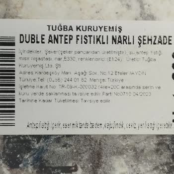 Tuğba Kuruyemiş Tarihi Geçmiş Ürün Satışı