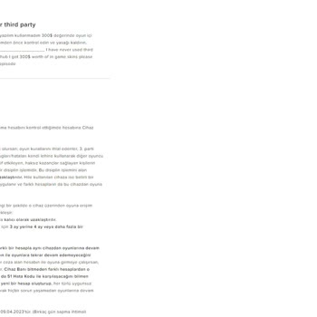 Gamermarkt.com Sitesinden Hesap Satın Aldım Ve Hesap Banlandı Hemen.