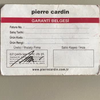 Pierre Cardin Giyim Pierre Cardin/ Elit Çanta'nın Var Olan Ürün Garantisini Sağlamaması
