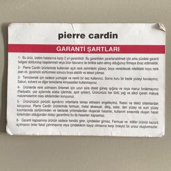 Pierre Cardin Giyim Pierre Cardin/ Elit Çanta'nın Var Olan Ürün Garantisini Sağlamaması