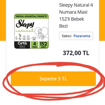 Pazarama 5₺ Ürün Kampanya (yalan)