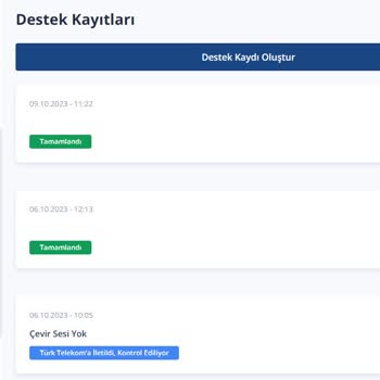 TurkNet Destek Talebi Ve Çözülemeyen Sorun