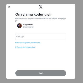 Twitter İki Faktörlü Kod Sorunu