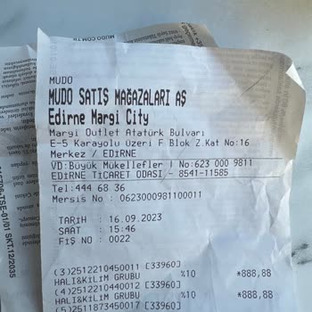Edirne Margi AVM Mudo'dan Aldığım Kilimdeki Değişim Sorunu