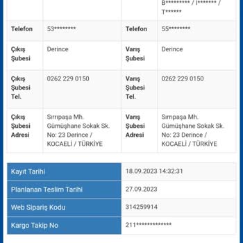 Mion Ve Sürat Kargo'nun Sipariş Teslim Etmeden İade İşlemi Oluşturması