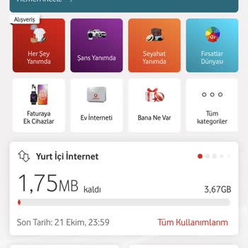 Vodafone Paketim Bitmeden Aşım Sorunu