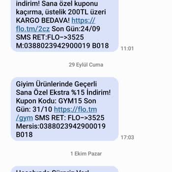 FLO Ayakkabı Sürekli Mesaj Atması