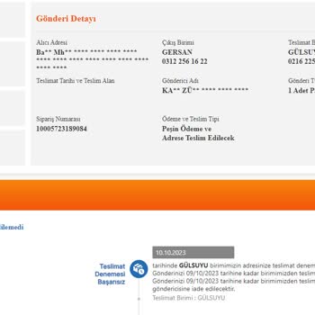 MNG Kargo Gülsuyu Şubesinin Kargo Teslimi Yapmaması