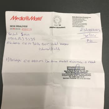 Media Markt Delonghi Kahve Makinesi Şikayet