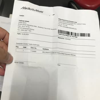 Media Markt Delonghi Kahve Makinesi Şikayet