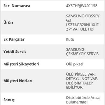 Samsung G3 27" Ölü Piksel Sorunu (İncehesap.com)