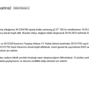 Samsung G3 27" Ölü Piksel Sorunu (İncehesap.com)
