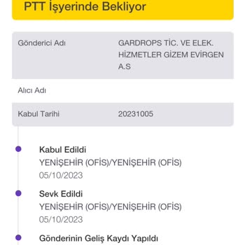 PTT Kargo Ve Çalışan Kuryelerin Saygısız Ve Terbiye Yoksunu Muamelesi