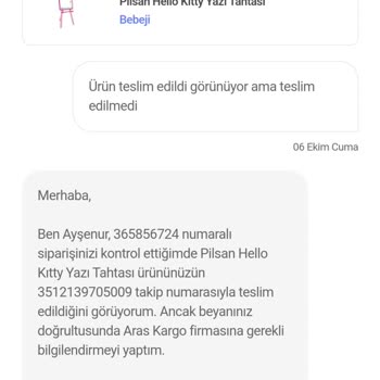 Hepsiburada Teslim Edilmeyen Ürün Kargo Problemi