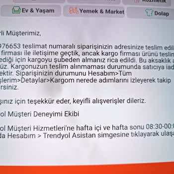Ürün Teslimi Trendyol Çözümü