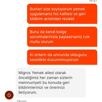 Migros Yemek Teslimat Suresi Ve Canlı Destek
