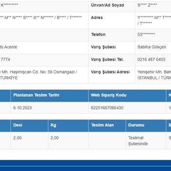 Sürat Kargo Sabiha Gökçen Acente Teslim Etmemekte Direniyor