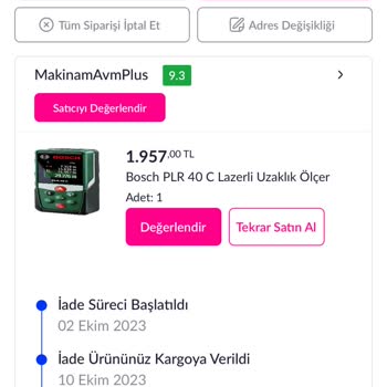 Pazarama İade İle İlgilenmiyor