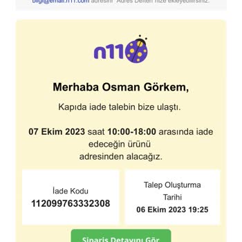 N11 Ve Kargoist Firmasının Kapıda Kargo İade Sorunu