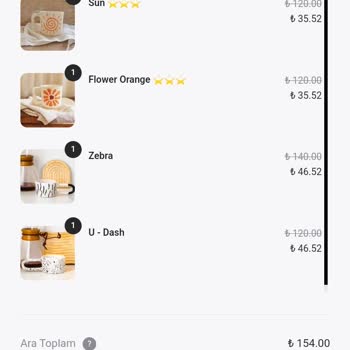 Vina Seramik Para Alıyor Fakat Sipariş Oluşturmuyor.