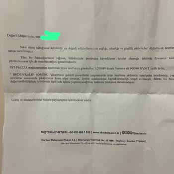 Skechers Maltepe Piazza Ayakkabı Sorunu Ve Personel Tavrı