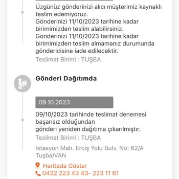 MNG Tuşba Kargo Mağdur Etti.