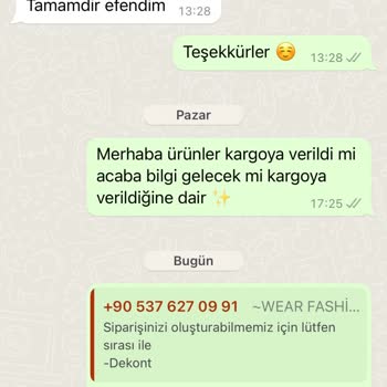 Wearfashiondiamond (Instagram) Parayı Verdim Ürünüm Yok Muhatap Yok
