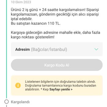 Dolap Sipariş Kodu Alamıyorum