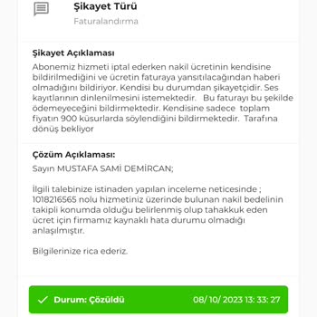 TÜRKSAT Kablo Net Abonelik İptali Cayma Bedeli Fazla Çıkması