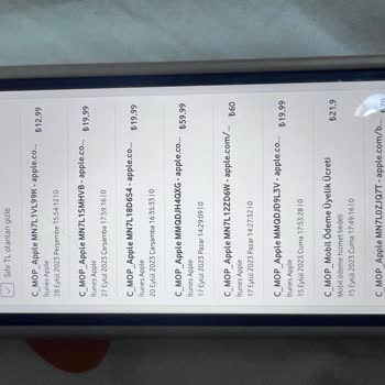 Apple C _MOP Faturama Ek 8ADET Ücret Kesmiş Para İadesi İstiyorum