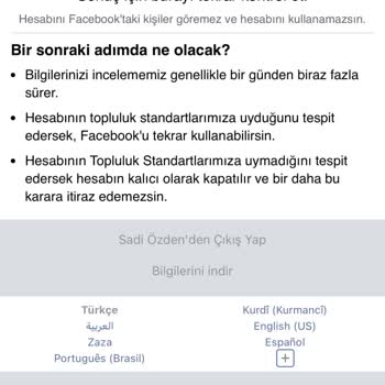 Facebook Kısıtlaması Hk