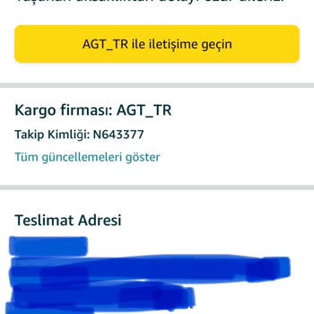 AGT Kurye (aynigunteslim.com) Amazondan Aldığım Ürünün Teslim Tarihi Geçti Ama Hâlâ Teslim Edilmedi.