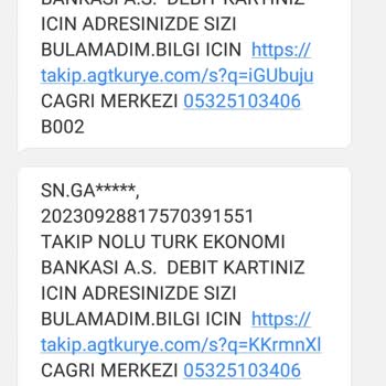 AGT Kurye (aynigunteslim.com) Kargom Haftalardır Teslim Edilmedi