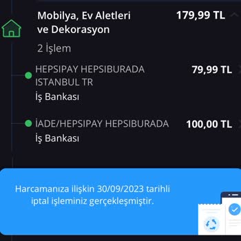 İş Bankası İade Kurum Tarafından Yapıldı, Bana Yansımadı