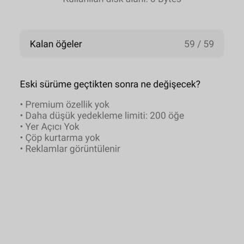 Keepsafe Premium Bitti, Basic Sürüme Geçemiyorum