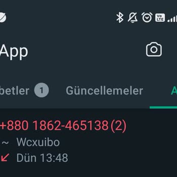 WhatsApp'ta Bilinmeyen Bir Numara Tarafından Aranmam