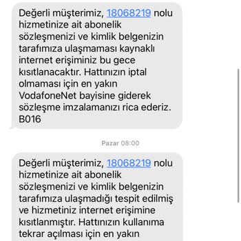 Vodafone Net Ağ Kısıtlama Sorunu