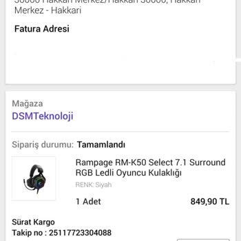 Masterpass'te Kayıtlı Kartımla Alışveriş Yapılmış